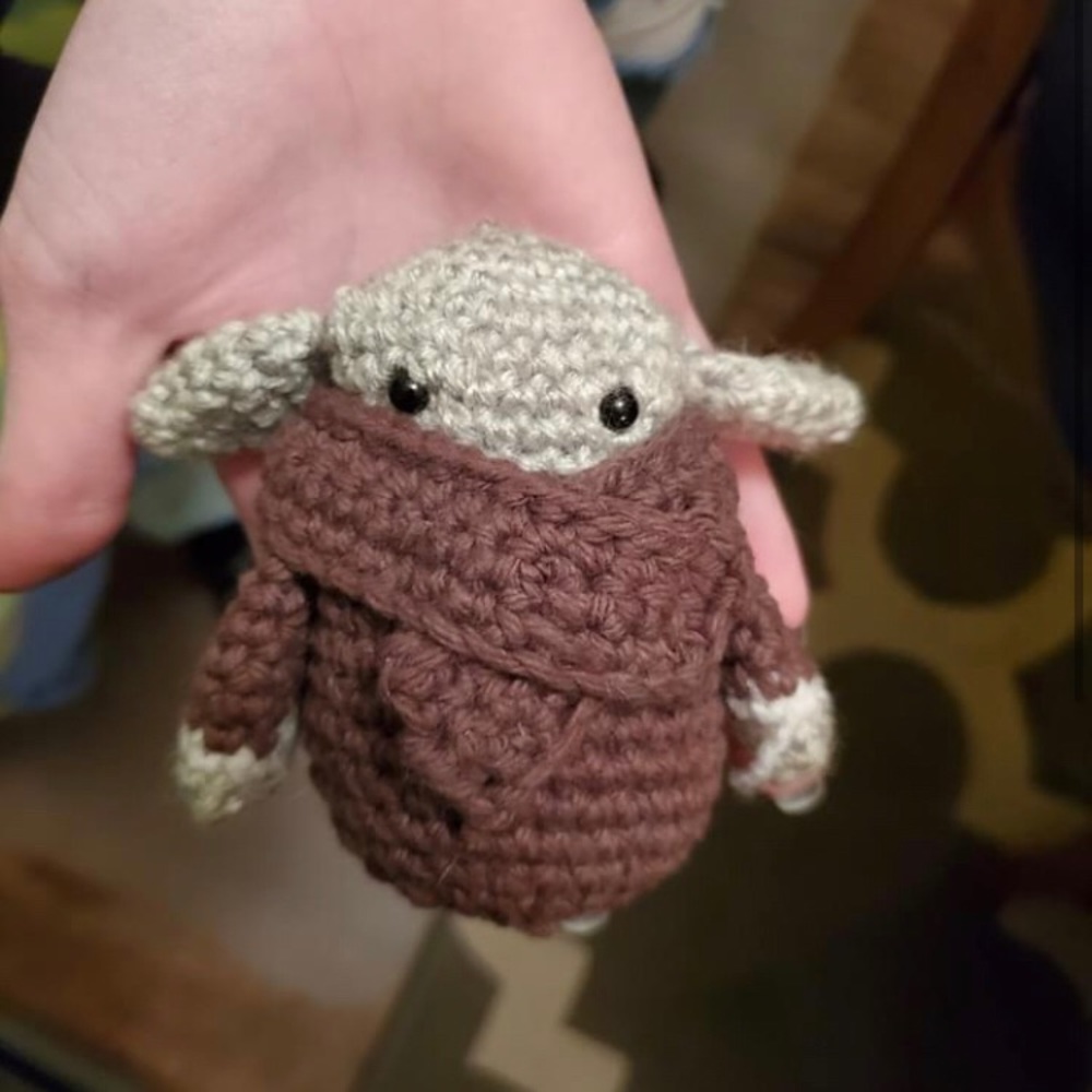 Crochet baby yoda